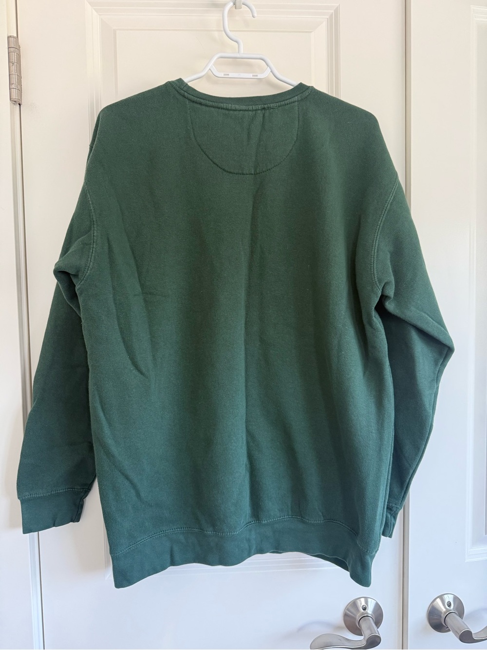 Hiking. Coffee. & Dogs. Green Crewneck Sweatshirt - Picture 4 of 4